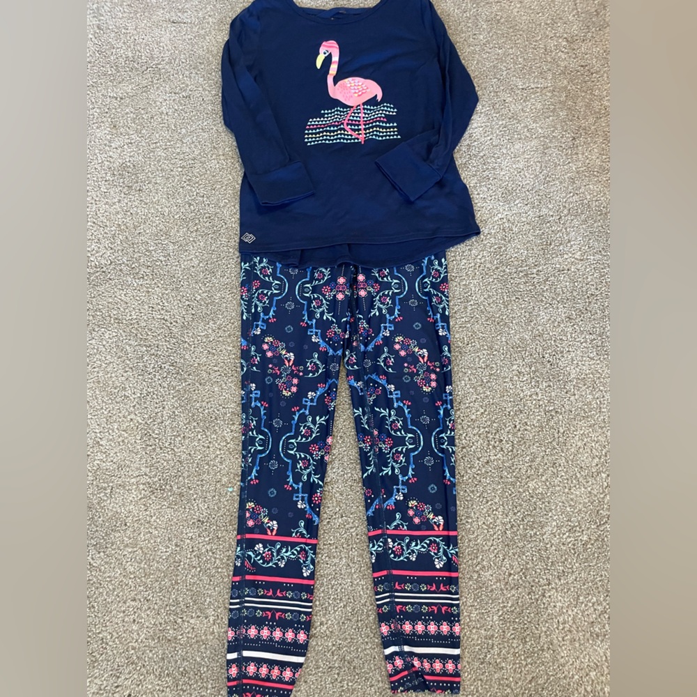 ZELOS Floral Navy and Pink Athletic Set
